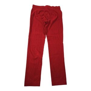 88th & Madison Red Textured Straight Pull On Legging‎ Pants Size Medium